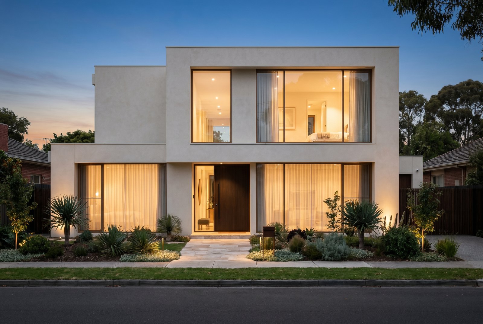 Rendered facade